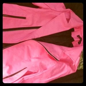 Pink leather jacket